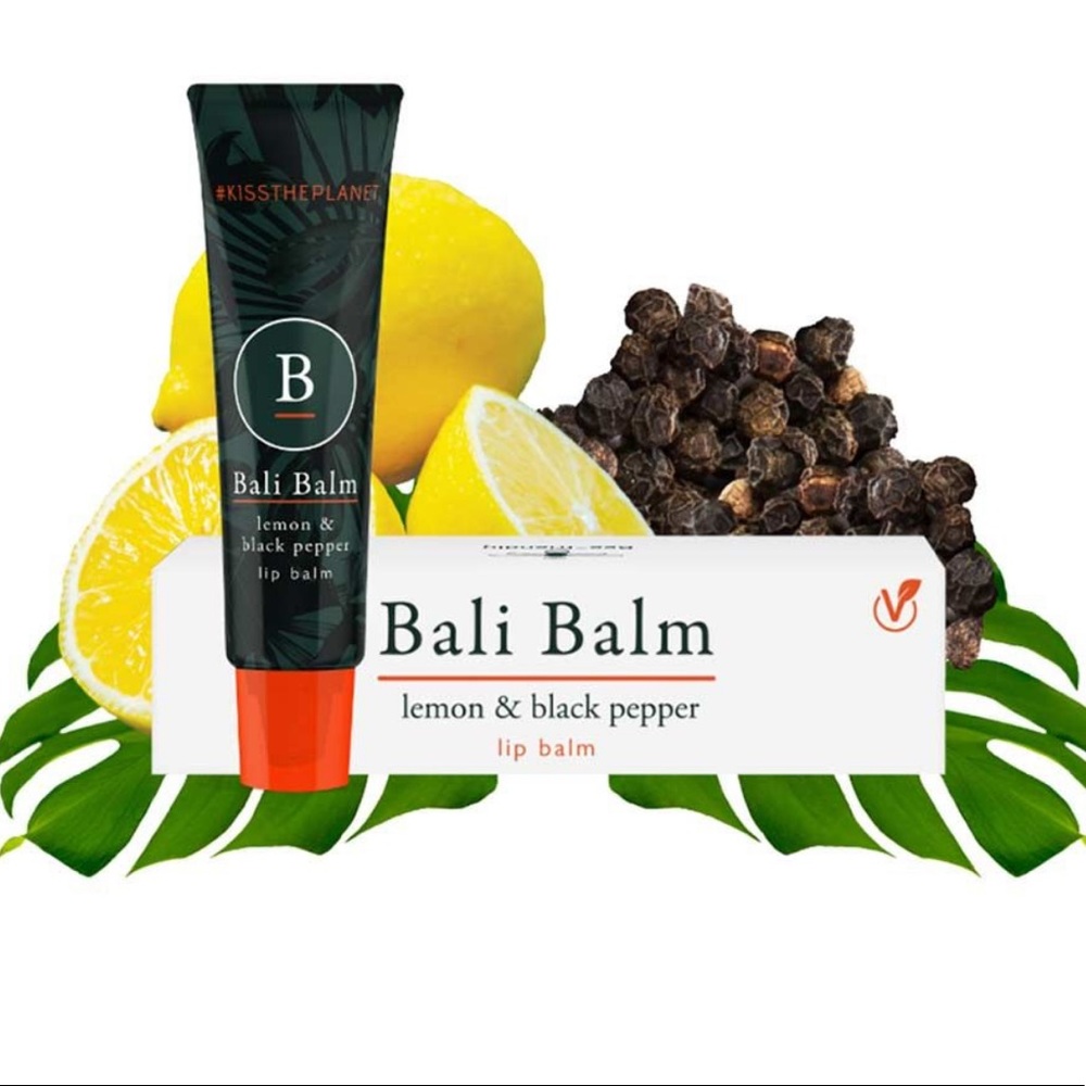 BALI BALM Lemon & Black Pepper Lip Balm $33 NIB